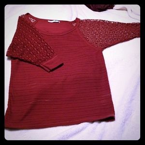 Maurices lace sleeve top